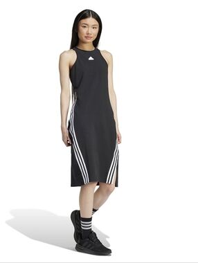 NWT Women's Adidas Black Dress with White Stripes